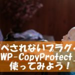 コピペされないプラグイン「WP Copy Protect」を使ってみよう！～コピペと引用のルールは？