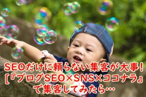 SEOだけに頼らない集客が大事～『ブログSEO×SNS×ココナラ』で集客してみたら…